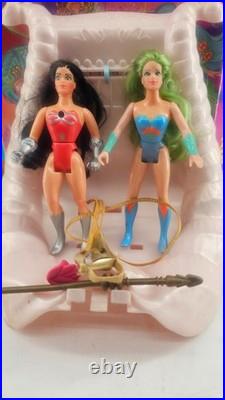 Mattel Princess Of Power Sea Harp Vehicle Parts with Box and 2 figures VTG HTF