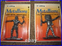 Metal COWBOYS and INDIANS COMPLETE SET of 12 METALLIONS figures toy soldiers