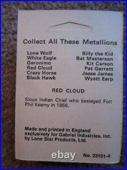 Metal COWBOYS and INDIANS COMPLETE SET of 12 METALLIONS figures toy soldiers