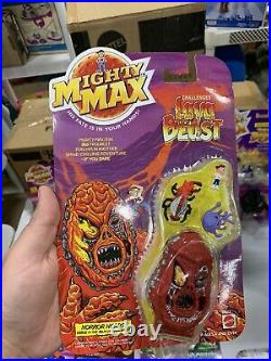 Mighty Max vintage lot of 11 figures Mattel shrunken Heads and more