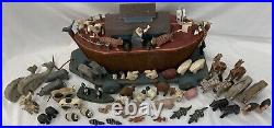 Millwood Toy Co Noah's Ark Pull Toy Signed Barry Grosscup 1994 + 59 Figures