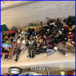 Mix Huge LOT Action Figures Cards Trucks Cars Trains45+lbs VTG Modern SOLD AS IS
