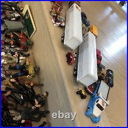 Mix Huge LOT Action Figures Cards Trucks Cars Trains45+lbs VTG Modern SOLD AS IS