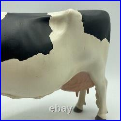 Montgomery Ward Holstein Cow Figure Vintage Toy Farm Animal Hard Plastic