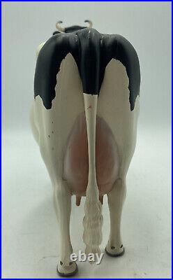 Montgomery Ward Holstein Cow Figure Vintage Toy Farm Animal Hard Plastic