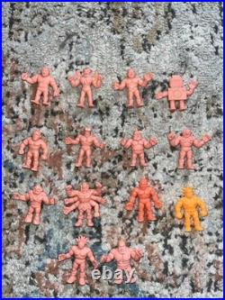 Muscle Men Mattel M. U. S. C. L. E. Pink Flesh Toy Figures, Vintage 1980's Lot Of 14