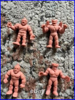 Muscle Men Mattel M. U. S. C. L. E. Pink Flesh Toy Figures, Vintage 1980's Lot Of 14