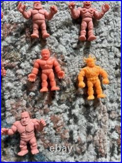 Muscle Men Mattel M. U. S. C. L. E. Pink Flesh Toy Figures, Vintage 1980's Lot Of 14