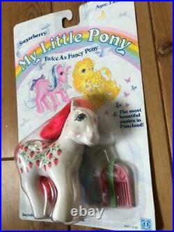 My Little Pony Sugarberry G1 Twice as Fantasy Blister Figure Toy Vintage 1986