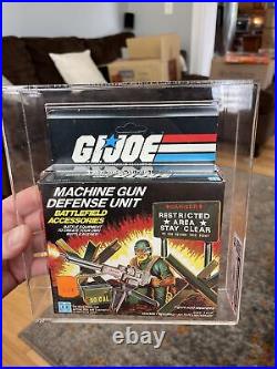 NEW Vintage 1983 G. I. Joe Machine Gun Defense Unit Toy Hasbro Graded CAS 80