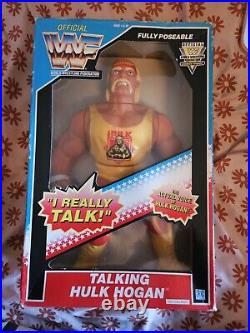 NIB Vtg 1990 Hulk Hogan Talking Pull String 12 Figure WWF