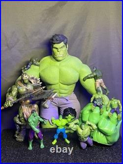 NICE Marvel Incredible Hulk Figures Lot 13 Vtg 96-Now Diamond Select XL Plush +