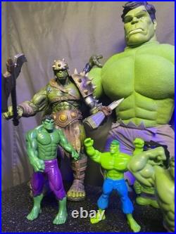 NICE Marvel Incredible Hulk Figures Lot 13 Vtg 96-Now Diamond Select XL Plush +