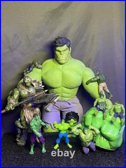 NICE Marvel Incredible Hulk Figures Lot 13 Vtg 96-Now Diamond Select XL Plush +