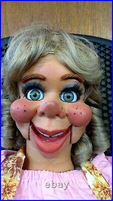 New Multi-function Pro Ventriloquist Figure Crossing Centering Eyes Eyebrows
