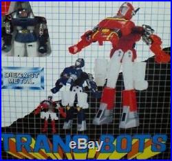 New Red Popy Trans-Bots Set Die Cast Metal Robot Bootleg Vintage Toy Figure 