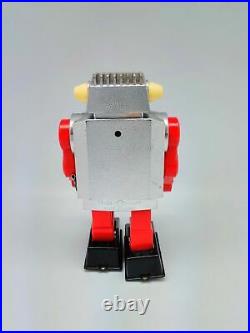 New Silver Tin Horikawa toy Gear Robot figure Operation check OK