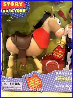 Nib Vintage Rare Htf 2002 Toy Story And Beyond! Stylin Jessie & Bullseye