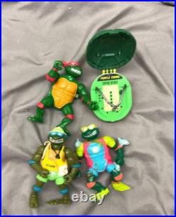 Ninja Turtles Vintage Lot of Action Figures with Troll + Accessories vintage toy
