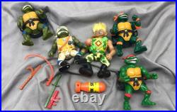 Ninja Turtles Vintage Lot of Action Figures with Troll + Accessories vintage toy
