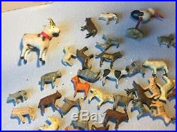 Noah's Ark 86 pieces, Erzgebirge Putz German wooden animals / personnages