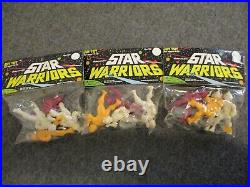 Nos Vintage Star Warriors Lot (3) Sets Joy Toy Figures Unbreakable USA C-info