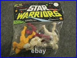 Nos Vintage Star Warriors Lot (3) Sets Joy Toy Figures Unbreakable USA C-info