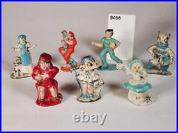 Nursery Rhyme Series (Lot of 7) Tommy Toys Vintage 1930s Hollow Cast Figures