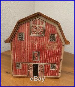 Old Wood Barn with Vintage Animals and Figures (24 pieces)