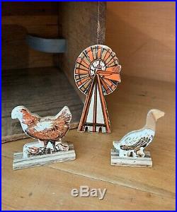 Old Wood Barn with Vintage Animals and Figures (24 pieces)