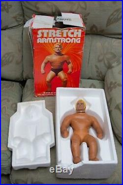 Original Stretch Armstrong, vintage figure with box, Denys Fisher