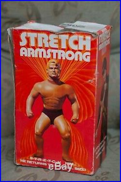 Original Stretch Armstrong, vintage figure with box, Denys Fisher