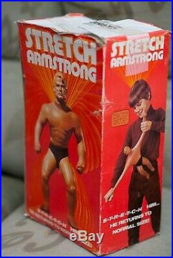 Original Stretch Armstrong, vintage figure with box, Denys Fisher