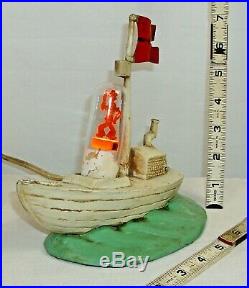 POPEYE IN HIS BOAT 1930s AEROLUX FIGURE ILLUMINATING LAMP WORKS