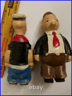 POPEYE, OLIVE OYL & WIMPY Rare 1929 Composite wooden RAMP WALKERS Thimble Theater