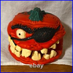 Pioneer Plastics Pumpkin Monster Figure Vintage Toy L80 1980