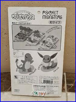 Pokemon Chibi Poke House total 3 water, town, mountain eevee vintage(1997) Toy