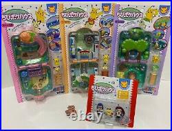 Pokemon Chibi Poke House total 4 Plaza, Institute, Forest vintage(1997) Toy Rare