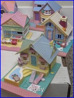 Polly Pocket POLLYVILLE Lot of 10 Buildings Only Bluebird 1993 No Figures