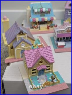Polly Pocket POLLYVILLE Lot of 10 Buildings Only Bluebird 1993 No Figures