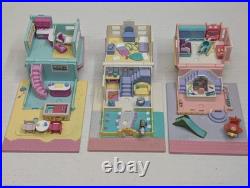 Polly Pocket POLLYVILLE Lot of 10 Buildings Only Bluebird 1993 No Figures