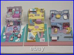 Polly Pocket POLLYVILLE Lot of 10 Buildings Only Bluebird 1993 No Figures