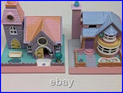 Polly Pocket POLLYVILLE Lot of 10 Buildings Only Bluebird 1993 No Figures