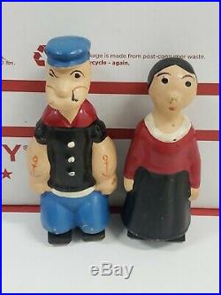 Popeye & Olive Oyl Ramp Walker Wood Vintage Antique Walking Figures 1939