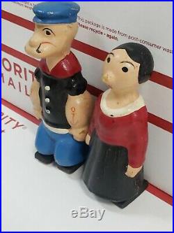 Popeye & Olive Oyl Ramp Walker Wood Vintage Antique Walking Figures 1939