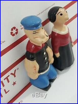 Popeye & Olive Oyl Ramp Walker Wood Vintage Antique Walking Figures 1939