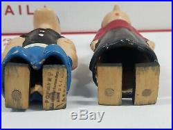 Popeye & Olive Oyl Ramp Walker Wood Vintage Antique Walking Figures 1939