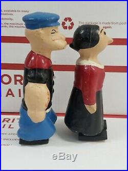 Popeye & Olive Oyl Ramp Walker Wood Vintage Antique Walking Figures 1939