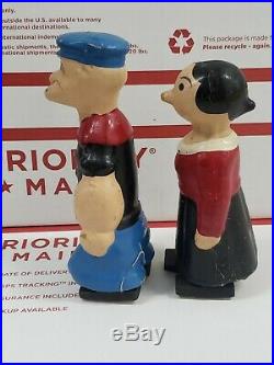 Popeye & Olive Oyl Ramp Walker Wood Vintage Antique Walking Figures 1939