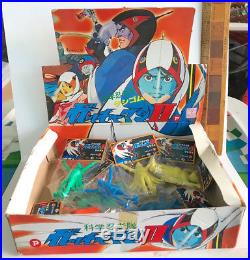 Popy 1970s Gatchaman II Japan Keshi Rubber Figures Store Display + 9 Mip Toys